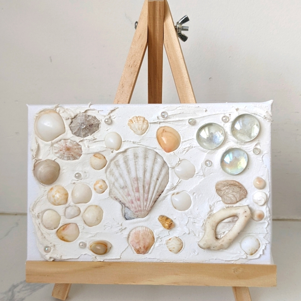 Mini shell mosaic canvas